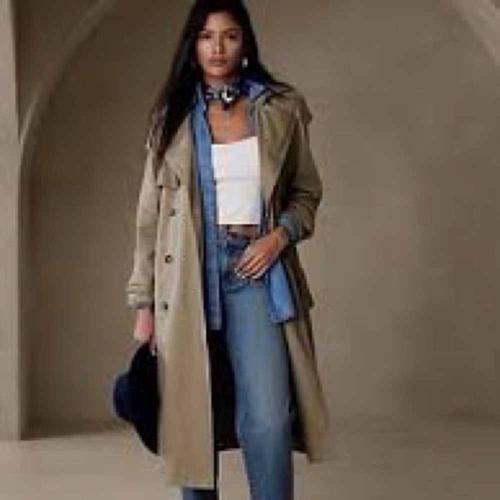 Banana Republic twill maverick trench coat size XS